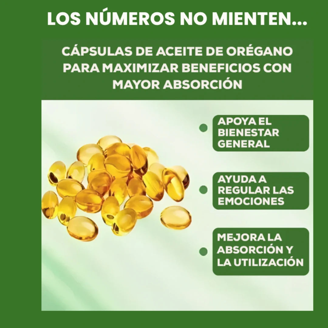 Aceite de Orégano en Cápsulas – Bienestar Natural en Cada Dosis 🌿