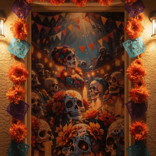 Funda Halloween para Puertas – Transforma tu Entrada en la Casa Más Terrorífica 👻🎃
