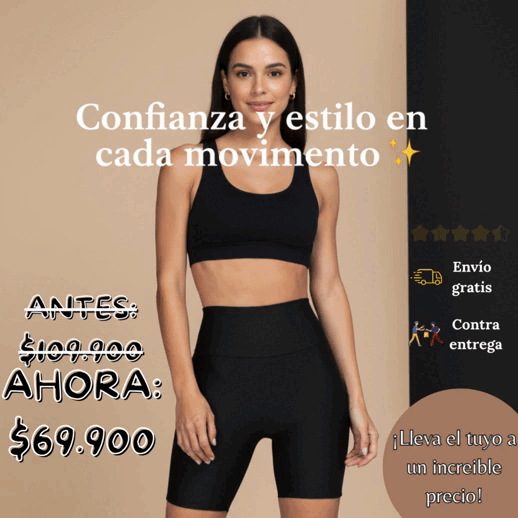 Biker Control de Abdomen – Moldea tu figura y luce cintura definida al instante. ✨