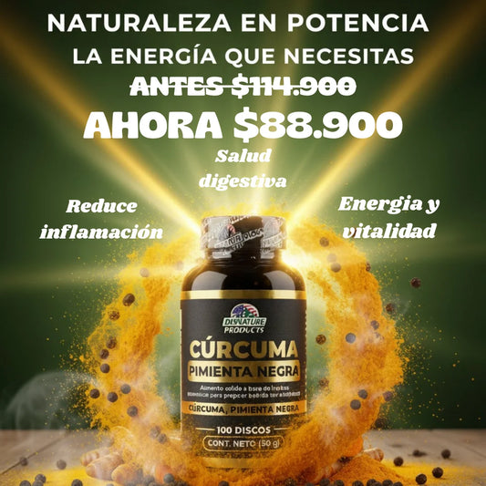 Cúrcuma + Pimienta Negra: Alivio Natural 🌿, Absorción Potente ⚡ y Bienestar al Máximo 💛