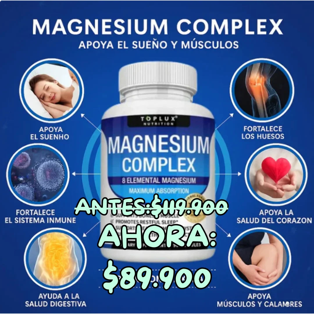 Magnesium Complex: Duerme Mejor, Relájate y Recupera tu Energía. 💪😴