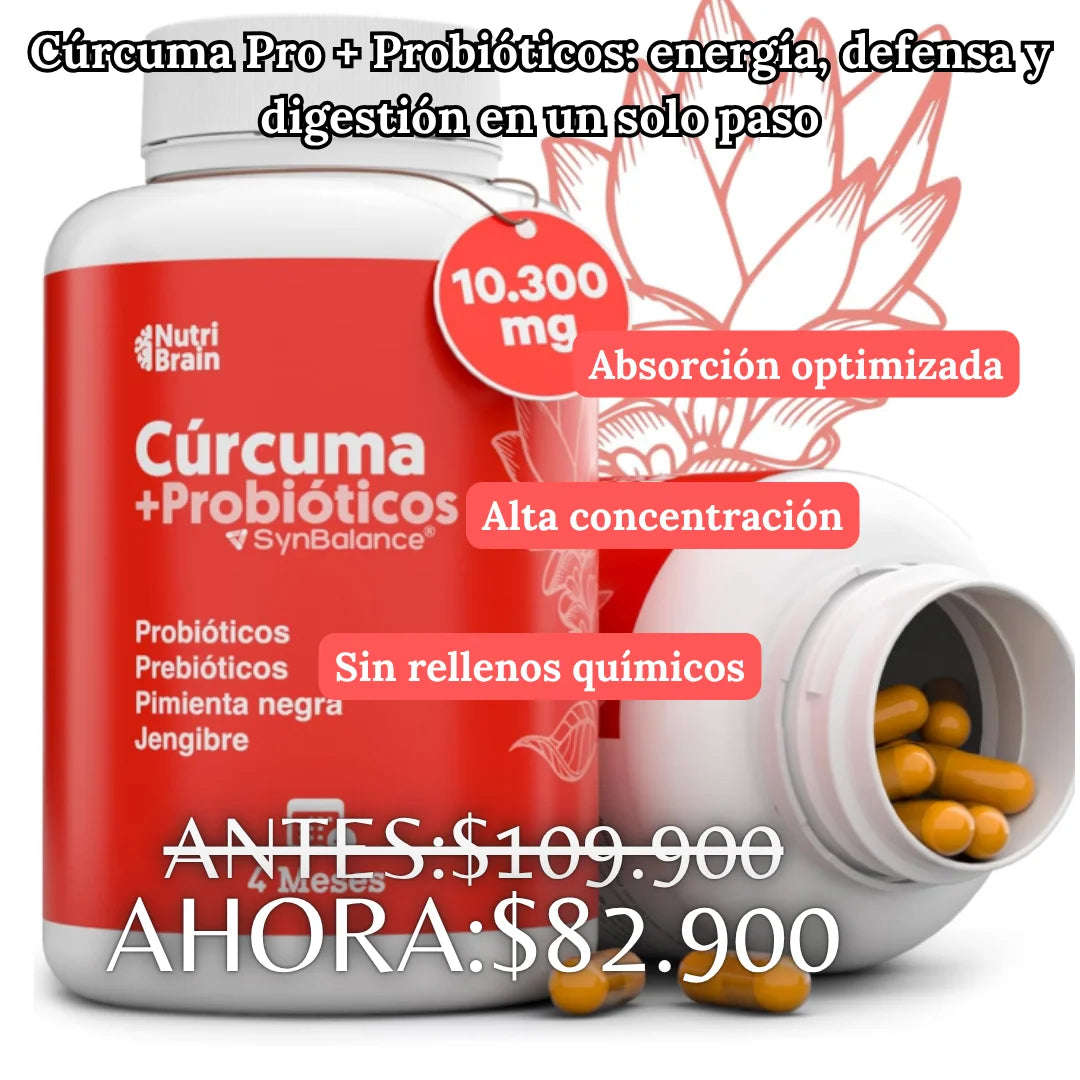 💛 Cúrcuma + Probióticos: Equilibra tu cuerpo y activa tu bienestar natural 🌿