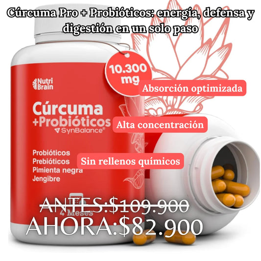 💛 Cúrcuma + Probióticos: Equilibra tu cuerpo y activa tu bienestar natural 🌿