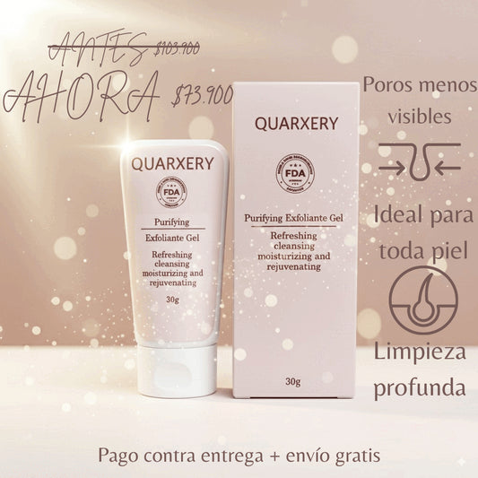 Quarxery Gel Exfoliante Purificante – Piel limpia, suave y fresca al toque 🌿💧