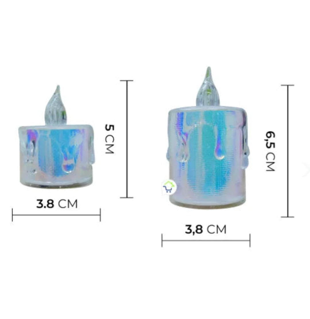 Velas LED x24 – Ilumina tu Hogar con Calidez y Sin Riesgos 🔒✨