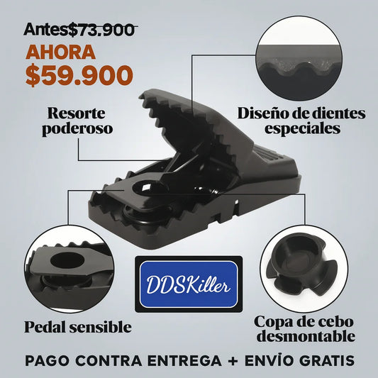 🐭¡Acaba con las ratas al primer intento con la Trampa de Golpe Tipo Cocodrilo!
