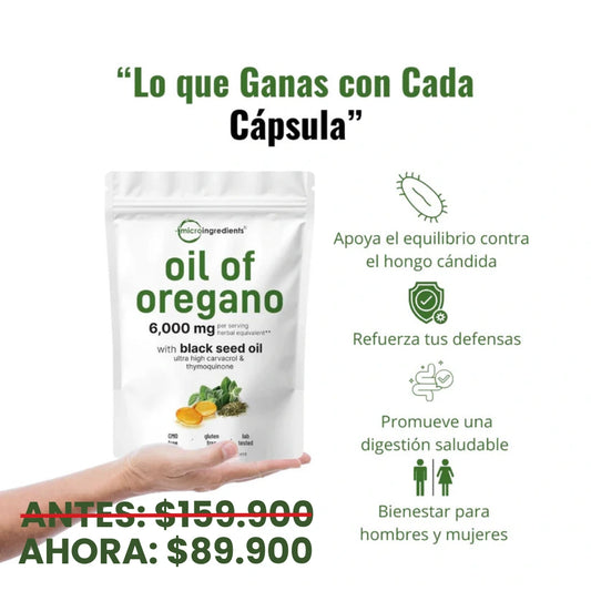 Aceite de Orégano en Cápsulas – Bienestar Natural en Cada Dosis 🌿