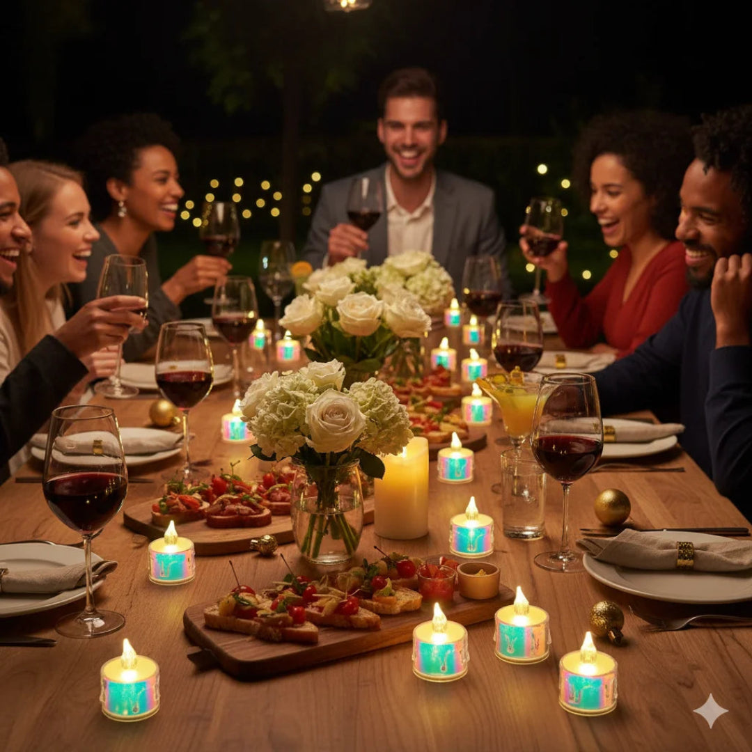Velas LED x24 – Ilumina tu Hogar con Calidez y Sin Riesgos 🔒✨