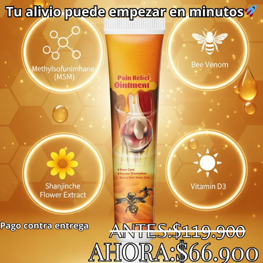 Pain Relief Crema de Abeja – Alivio Natural en Minutos ⏱️🐝
