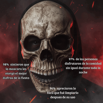 ¡Conviértete en la sensación de Halloween con la Máscara Calavera Realista!🦴👻