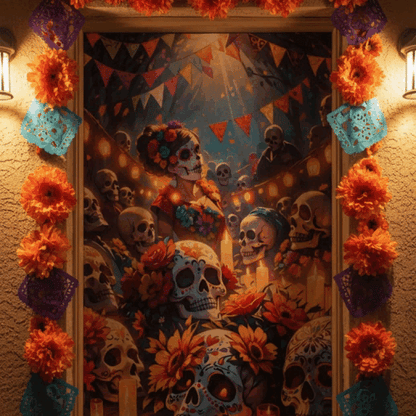 Funda Halloween para Puertas – Transforma tu Entrada en la Casa Más Terrorífica 👻🎃
