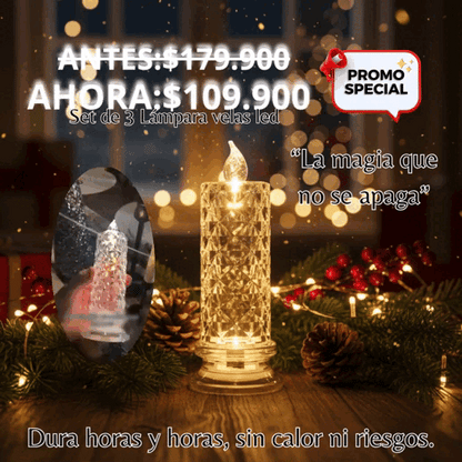 Lámpara Vela LED — Ilumina tu hogar con calidez y sin riesgos 🔥✨
